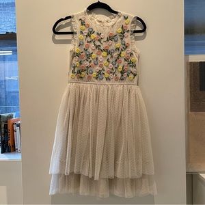 Mini Boden floral embroidery sleeveless dress